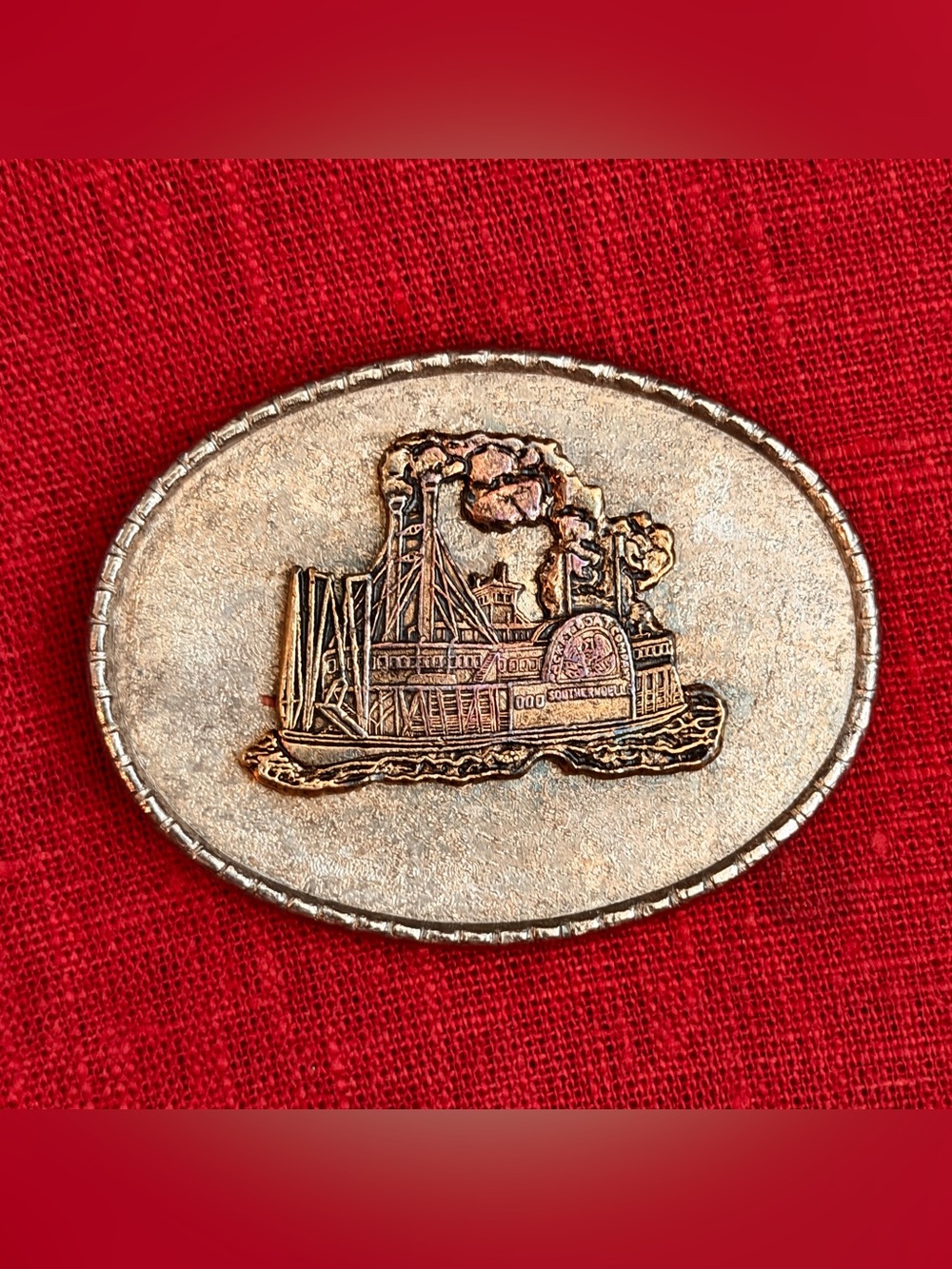 Vintage Packet Boat Co Southern Belle
Steamboat 3D Belt Buckle Western Nautical